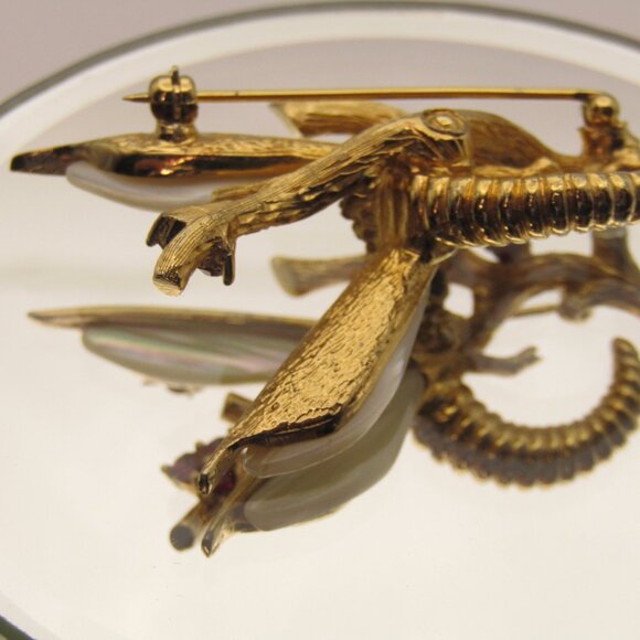 Vintage Signed Boucher Dragonfly Brooch - Picture 10 of 12